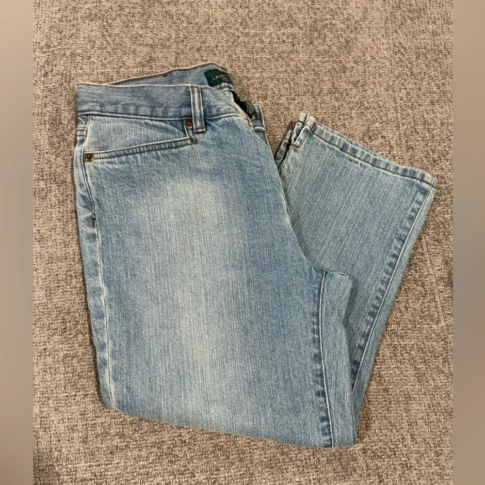 Lauren Ralph Lauren Light Blue Cropped Jeans Size 4 - Picture 2 of 15